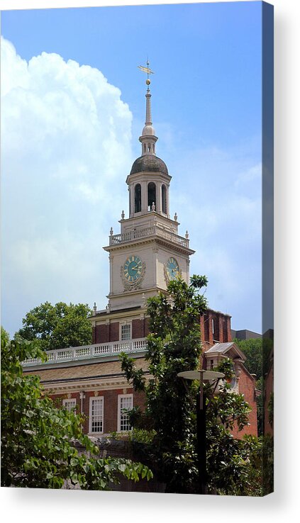 Independence Hall Acrylic Print featuring the photograph Independence Hall - Philadelphia by Frank Mari