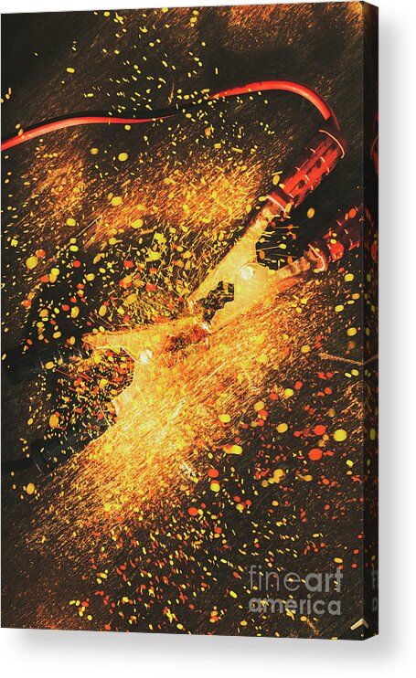 Industrial Acrylic Print featuring the photograph Industrial jump start by Jorgo Photography