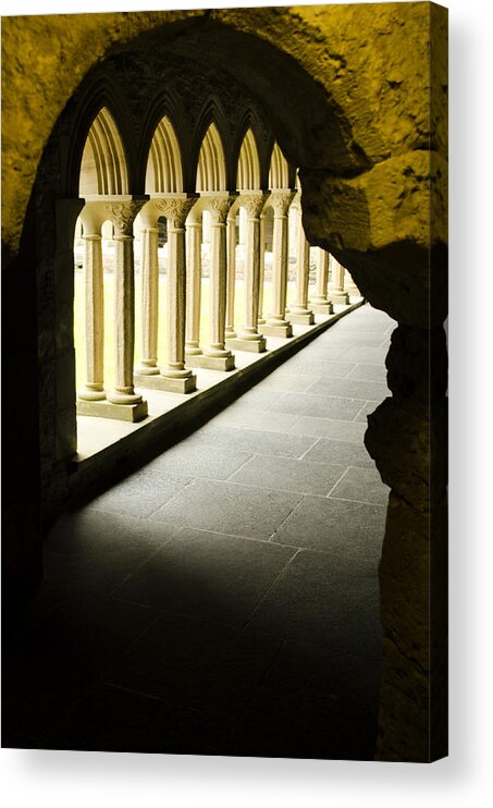 Iona Acrylic Print featuring the photograph Iona Abbey Scotdland by Sally Ross