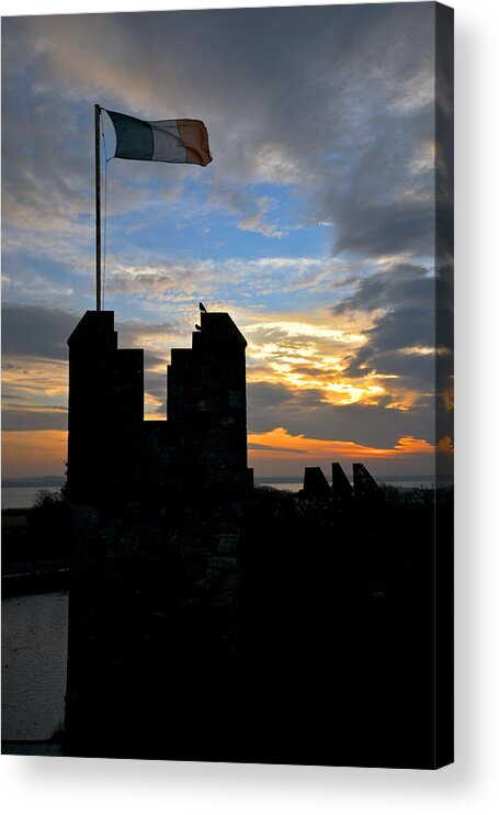 Lawrence Acrylic Print featuring the photograph Irish Sunset Over Ramparts 1 by Lawrence Boothby