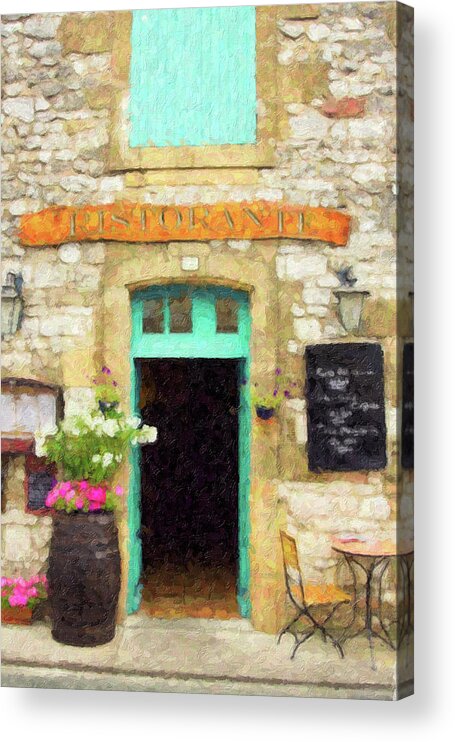 Italy Acrylic Print featuring the painting Italian Cafe by Rob Tullis