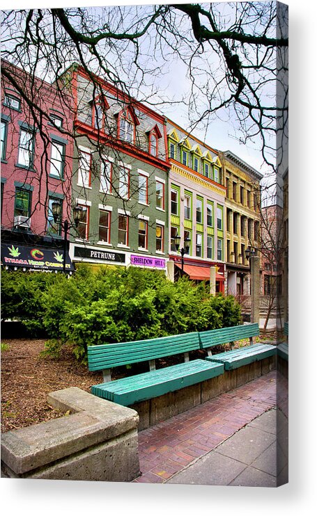 Ithaca Commons Acrylic Print featuring the photograph Ithaca Commons by Christina Rollo