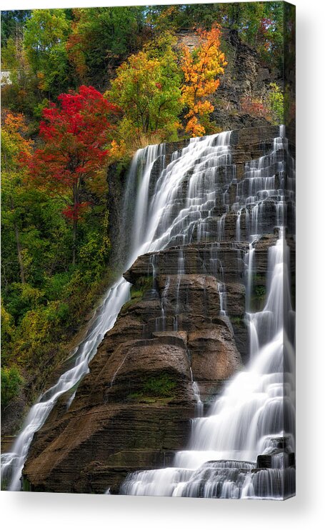 Ithaca Falls Acrylic Print featuring the photograph Ithaca Falls by Mark Papke