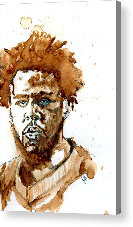 Coffee Acrylic Print featuring the painting J Cole by Howard Barry