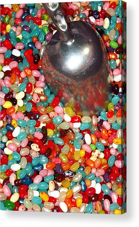 Jelly Beans Multicolored Yummy Sweet Candy Fun Acrylic Print featuring the photograph Jelly Beans by Scott Burd