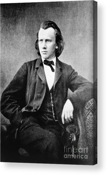 History Acrylic Print featuring the photograph Johannes Brahms, German Composer by Omikron