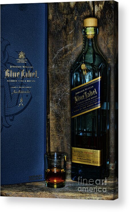 Paul Ward Acrylic Print featuring the photograph Johnny Walker Blue Label Whisky by Paul Ward