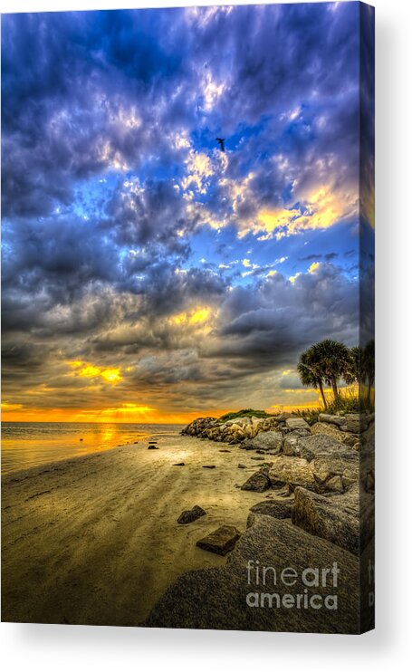 Cove Acrylic Print featuring the photograph Journey To The Sunset by Marvin Spates