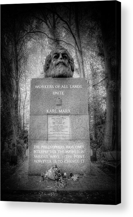 Karl Marx Acrylic Print featuring the photograph Karl Marx Memorial London by David Pyatt