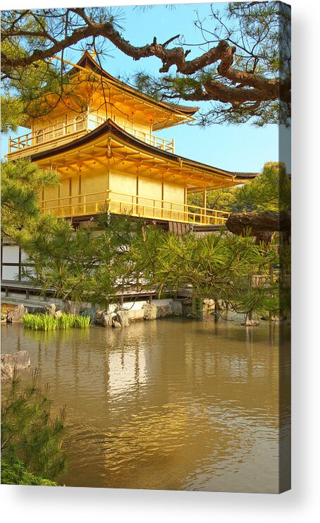 Japan Acrylic Print featuring the photograph Kinkakuji Golden Pavilion Kyoto by Sebastian Musial
