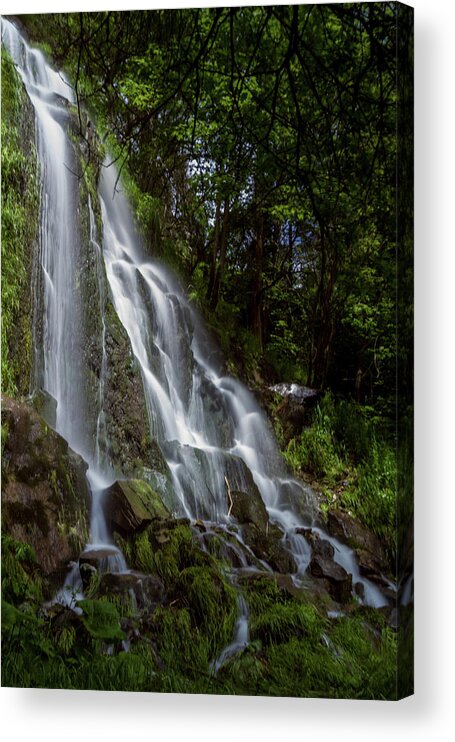 Water Acrylic Print featuring the photograph Koenigshuette Waterfall , Harz by Andreas Levi