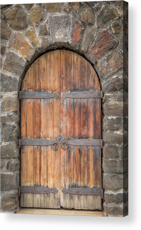 Gothic Acrylic Print featuring the photograph Kona Door 0832 by Kristina Rinell