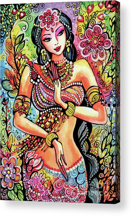 Indian Goddess Acrylic Print featuring the painting Kuan Yin by Eva Campbell