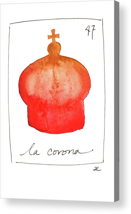 Art Acrylic Print featuring the painting La Corona by Anna Elkins