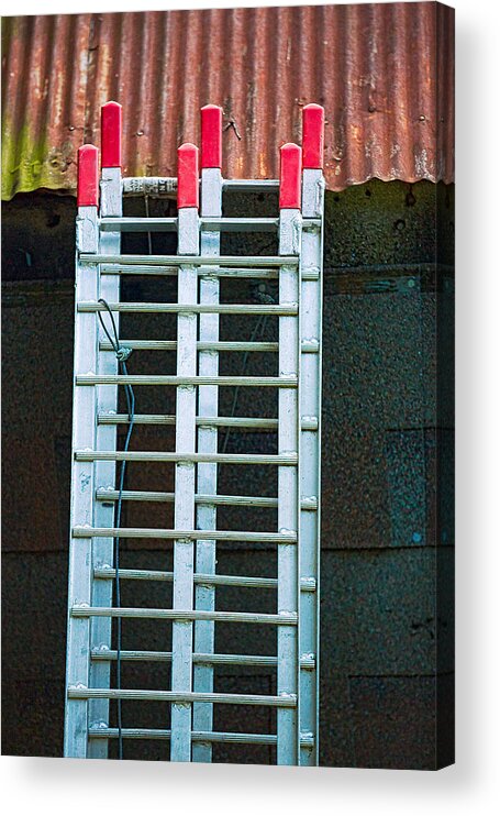 Architecture Acrylic Print featuring the photograph Ladder Shingles Roof by Robert FERD Frank