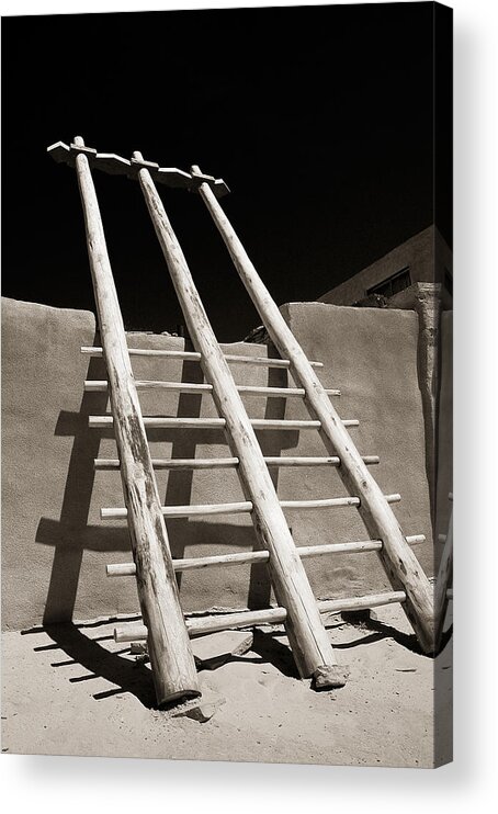 Ladder Acrylic Print featuring the photograph Ladder to the sky by Gary Cloud