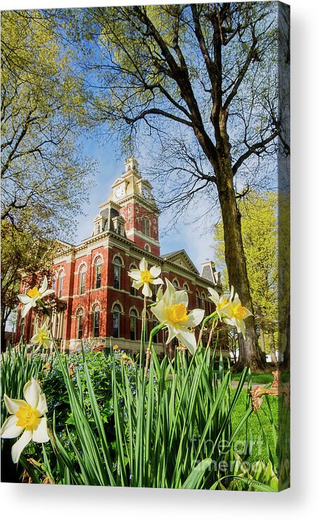 Courthouse Acrylic Print featuring the photograph LaGrange County Courthouse by David Arment