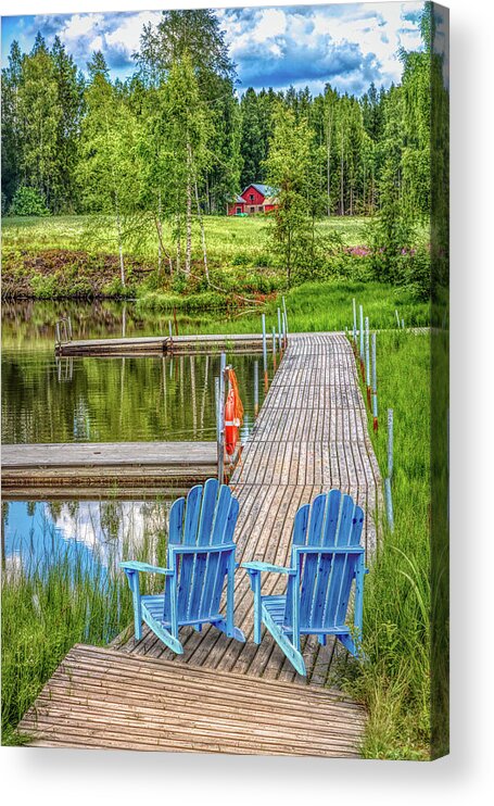 Appalachia Acrylic Print featuring the photograph Lakeside in the Summer by Debra and Dave Vanderlaan