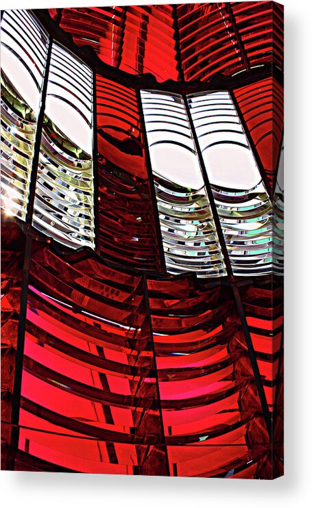 Umpqua Lighthouse Lantern Room Acrylic Print featuring the photograph Lantern Room by Kami McKeon