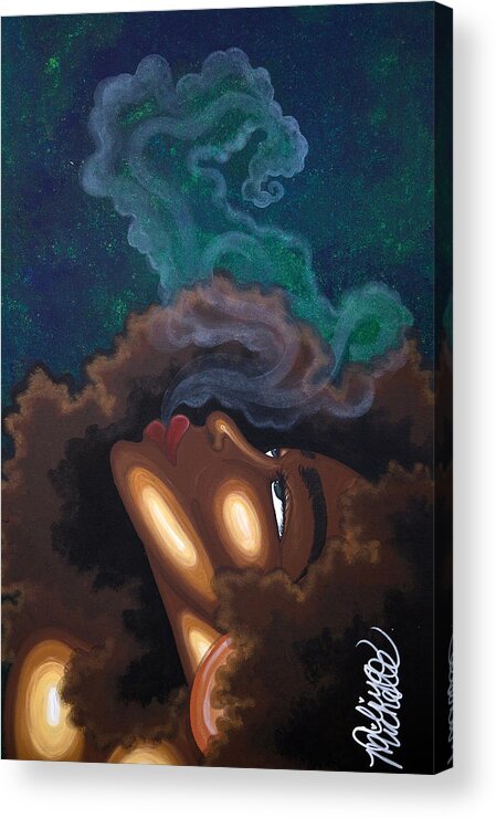 Aliya Michelle Acrylic Print featuring the painting Letting Go by Aliya Michelle