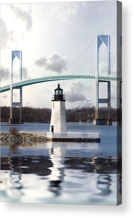 Lighthouse Acrylic Print featuring the photograph Light at Goat Island by Robin-Lee Vieira