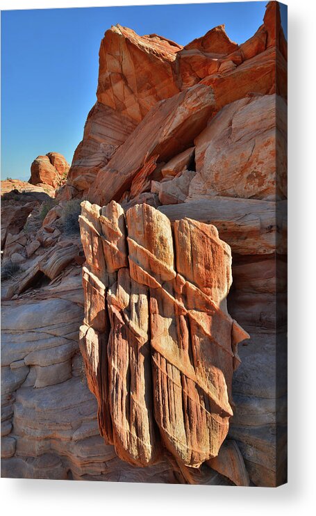 Valley Of Fire State Park Acrylic Print featuring the photograph Light Creeps in at Valley of Fire State Park by Ray Mathis
