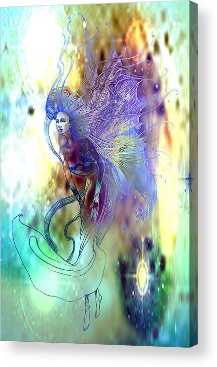 Fairy Acrylic Print featuring the painting Light Dancer by Ragen Mendenhall