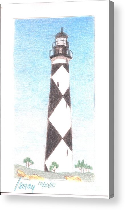  Acrylic Print featuring the painting Lighthouse 3 by Rod Ismay