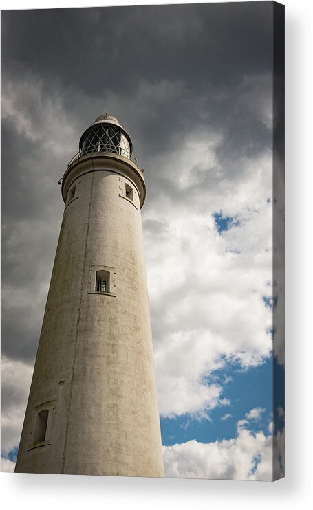 St Mary's Lighthouse Acrylic Print featuring the photograph Lighthouse tower by Gary Eason