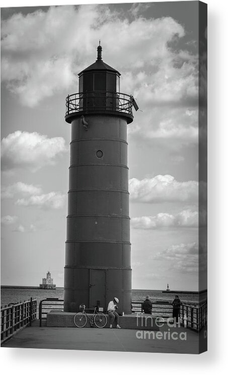 Water Acrylic Print featuring the photograph Lighthouses of Milwaukee by Deborah Klubertanz
