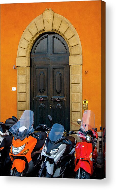 Florence Acrylic Print featuring the photograph Lined Up in Florence by Andrew Soundarajan