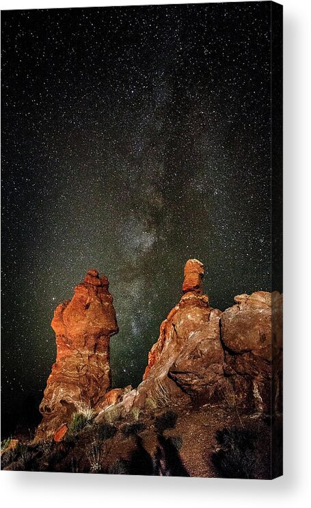 Nature Acrylic Print featuring the photograph Lit Formations by Steven Reed