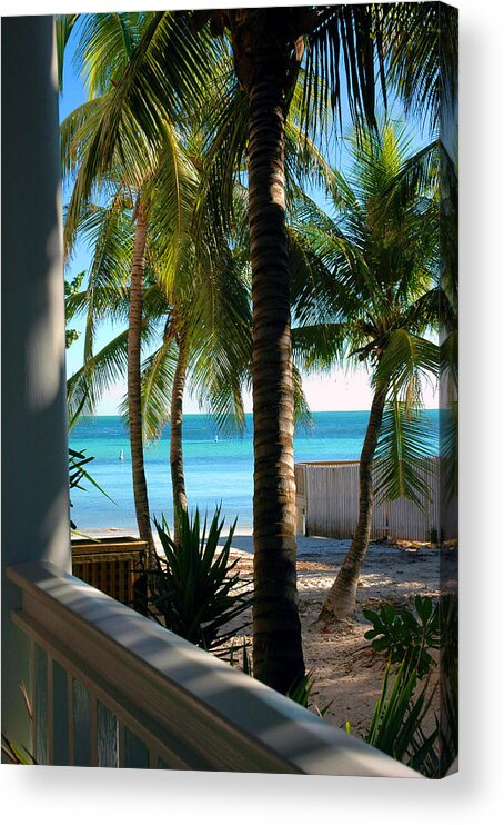 Photos Of Key West Acrylic Print featuring the photograph Louie's Backyard by Susanne Van Hulst