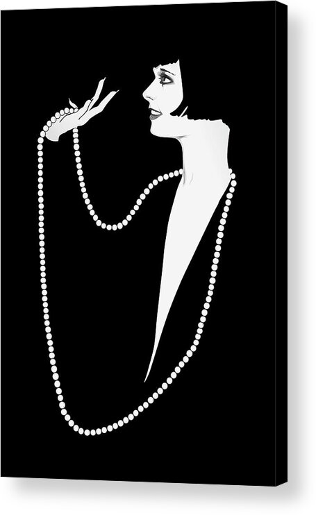 Louise Brooks Acrylic Print featuring the digital art Louise Brooks by Louise Brooks