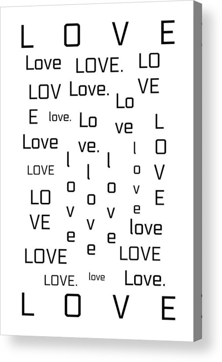 Typography Acrylic Print featuring the mixed media Love Again and Again by Joseph S Giacalone