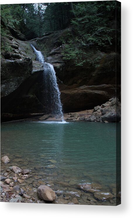 Lower Falls Acrylic Print featuring the photograph Lower Falls of Old Man's Cave by Joe Kopp