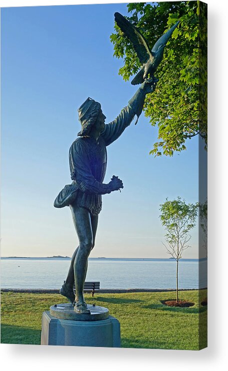 Lynch Acrylic Print featuring the photograph Lynch Park Statue Beverly MA by Toby McGuire