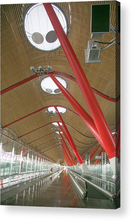 Airport Acrylic Print featuring the photograph Madrid Airport T4 by Elvira Butler