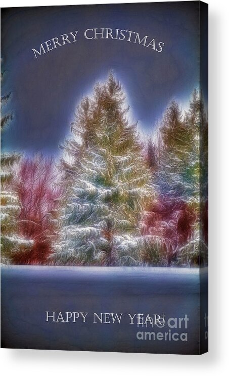 Merry Christmas Acrylic Print featuring the photograph Merrry Christmas and Happy New Year by Jim Lepard