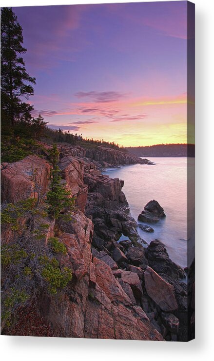 New Day Acrylic Print featuring the photograph Maine Acadia National Park Seascape Photography by Juergen Roth