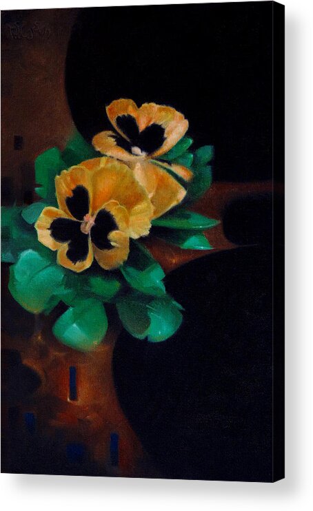 Flowers Acrylic Print featuring the painting Mama Jane's Favorite by T S Carson