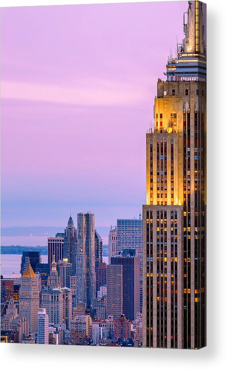 Empire State Building Acrylic Print featuring the photograph Manhattan Magic by Az Jackson