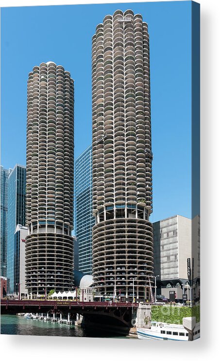 Chicago Acrylic Print featuring the photograph Marina City by David Levin