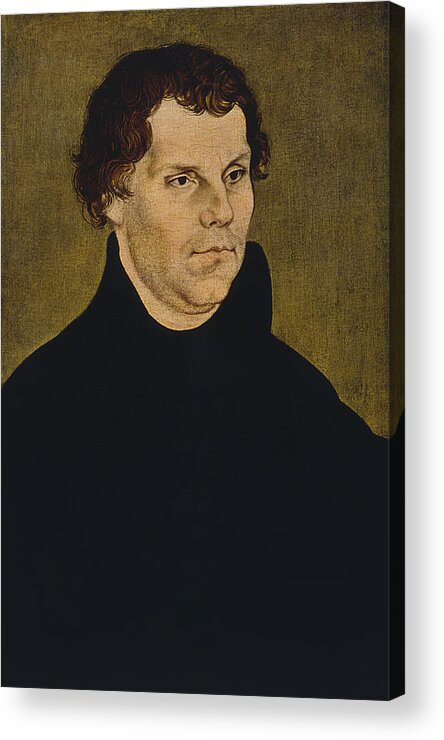 Martin Luther Acrylic Print featuring the painting Martin Luther Painting by War Is Hell Store