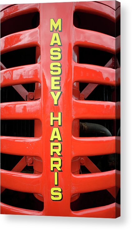 Red Tractor Acrylic Print featuring the photograph Massey Harris Red Tractor Rib Cage by Luke Moore