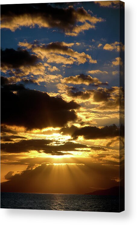 Sunset Acrylic Print featuring the photograph Maui Sunset by Harry Spitz