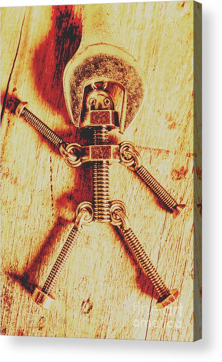 Repair Acrylic Print featuring the photograph Mechanical Nut by Jorgo Photography