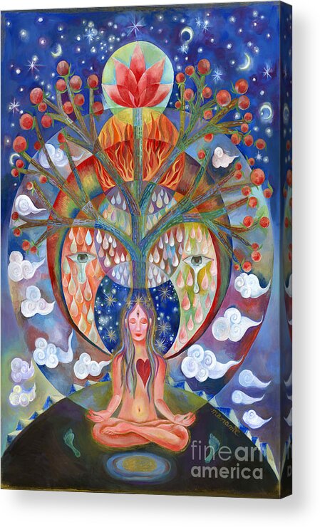 Ground Acrylic Print featuring the painting Meditation #1 by Manami Lingerfelt