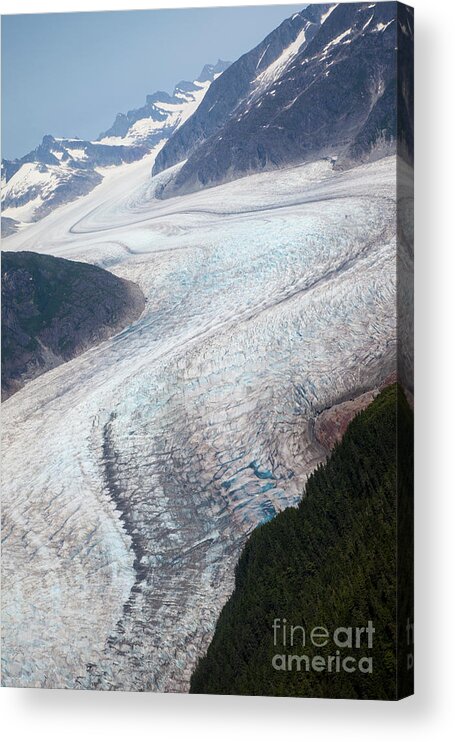 Mendenhall Acrylic Print featuring the photograph Mendenhal Glacier by Timothy Johnson