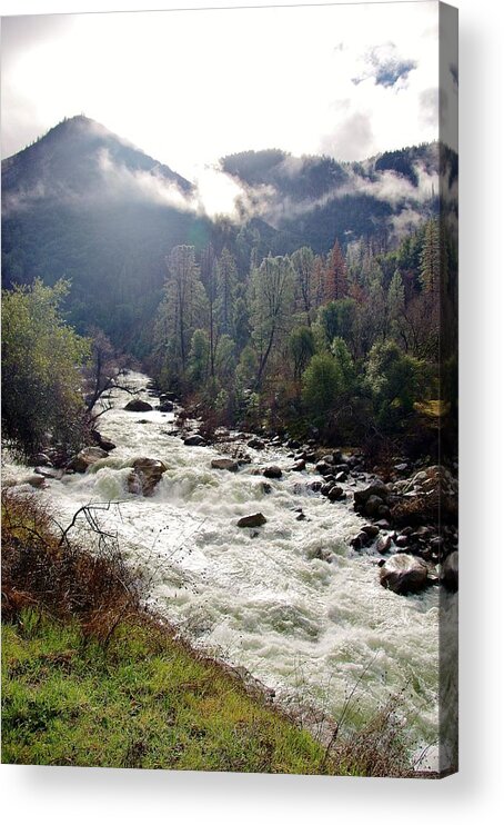 Merced River Acrylic Print featuring the photograph Mercrd River Ca A by Phyllis Spoor